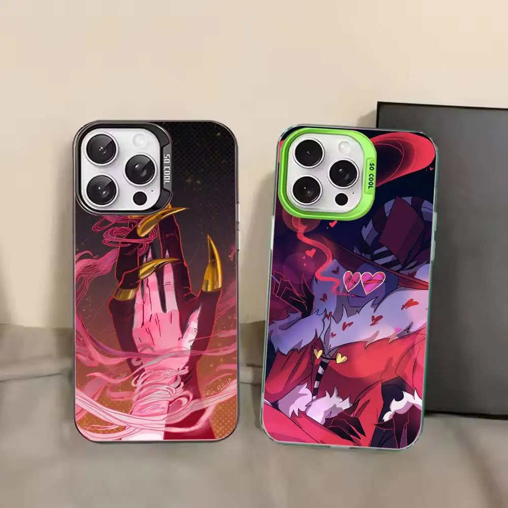 Чехол для телефона H-Hazbin Hotel V-Valentino-es для iPhone 17, 16, 15, 14, 13, 12, 11, Pro, Max, Plus, XS, SE, противоударный, матовый
