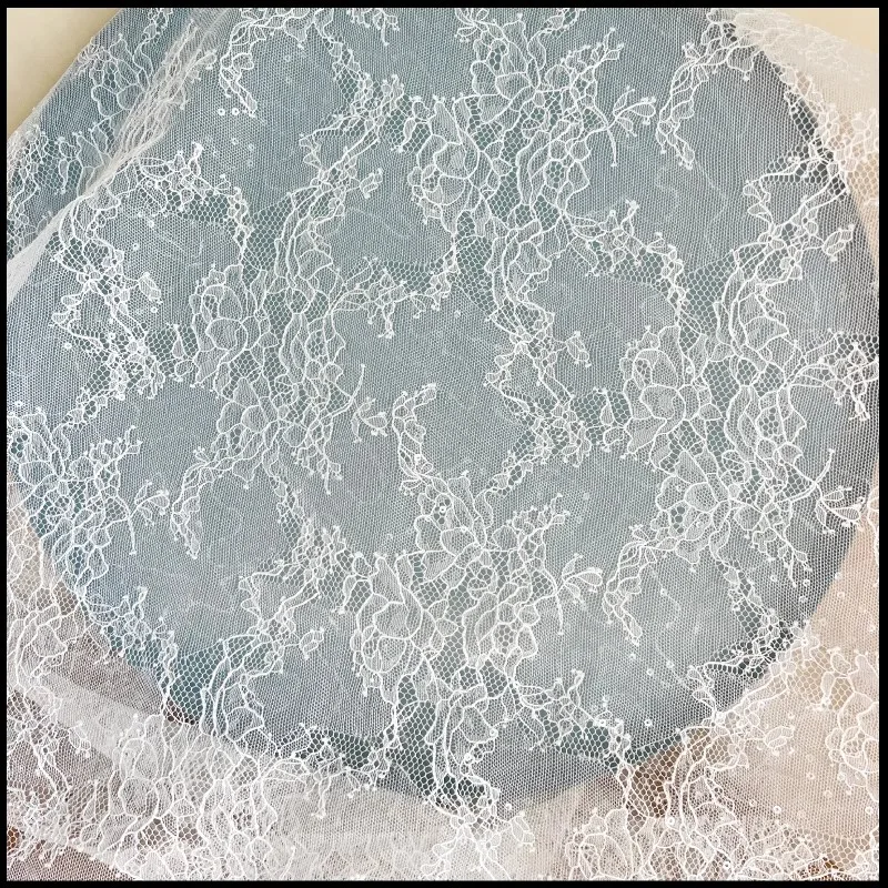 New glitter thin lace flower fabric wedding dress curtain wedding stage tablecloth decorative accessories