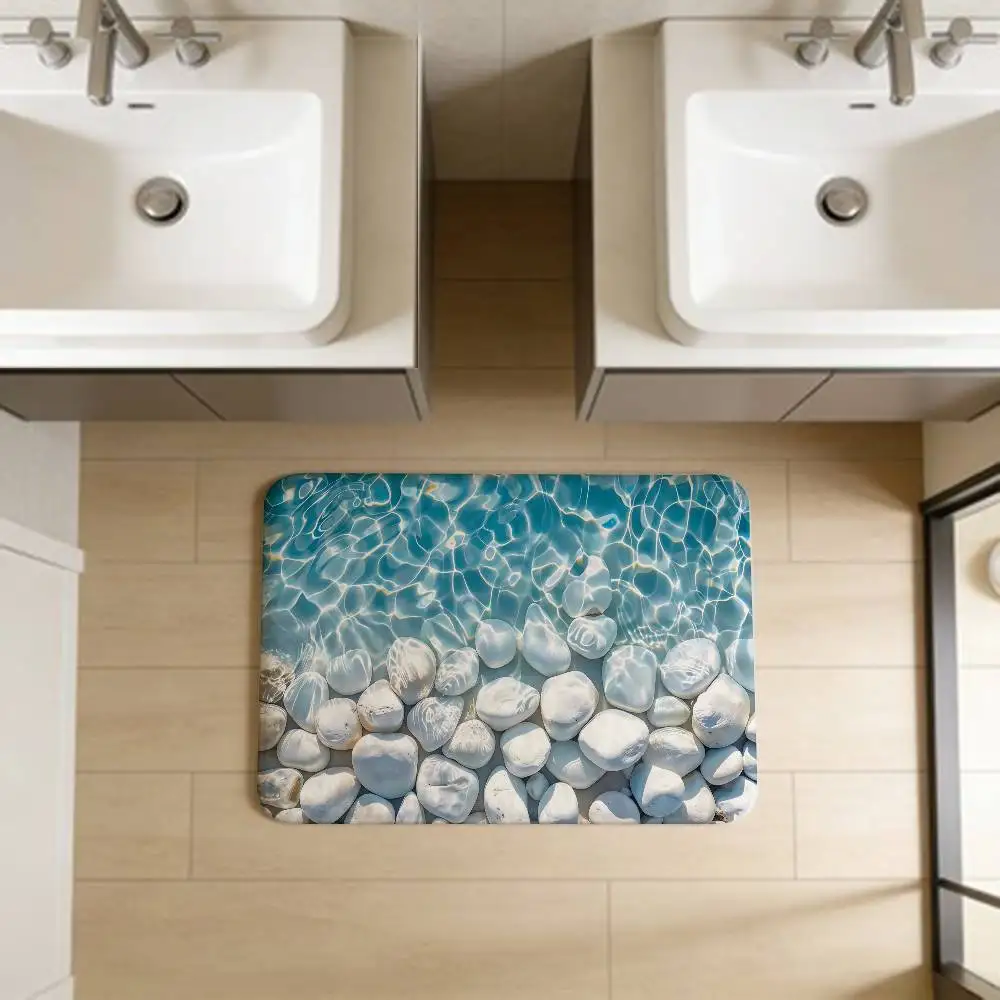 Sunlight Shining On Sea Water Floor Mat Rectangle Anti-slip Home Soft Badmat Front Door Indoor Outdoor Mat Hotel Decor Mat