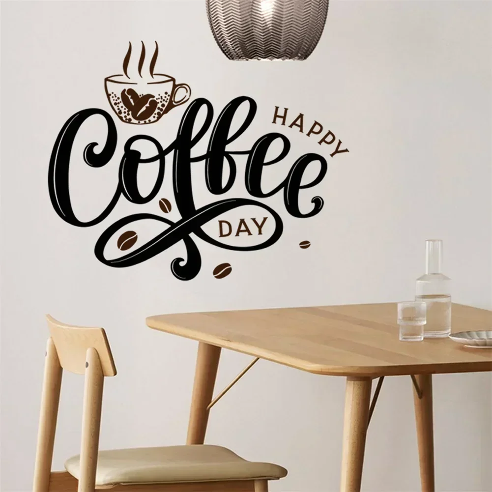 High Quality Home & Garden Home Decoration TV Background Wall Sticker Coffee Decal English Background Decoration