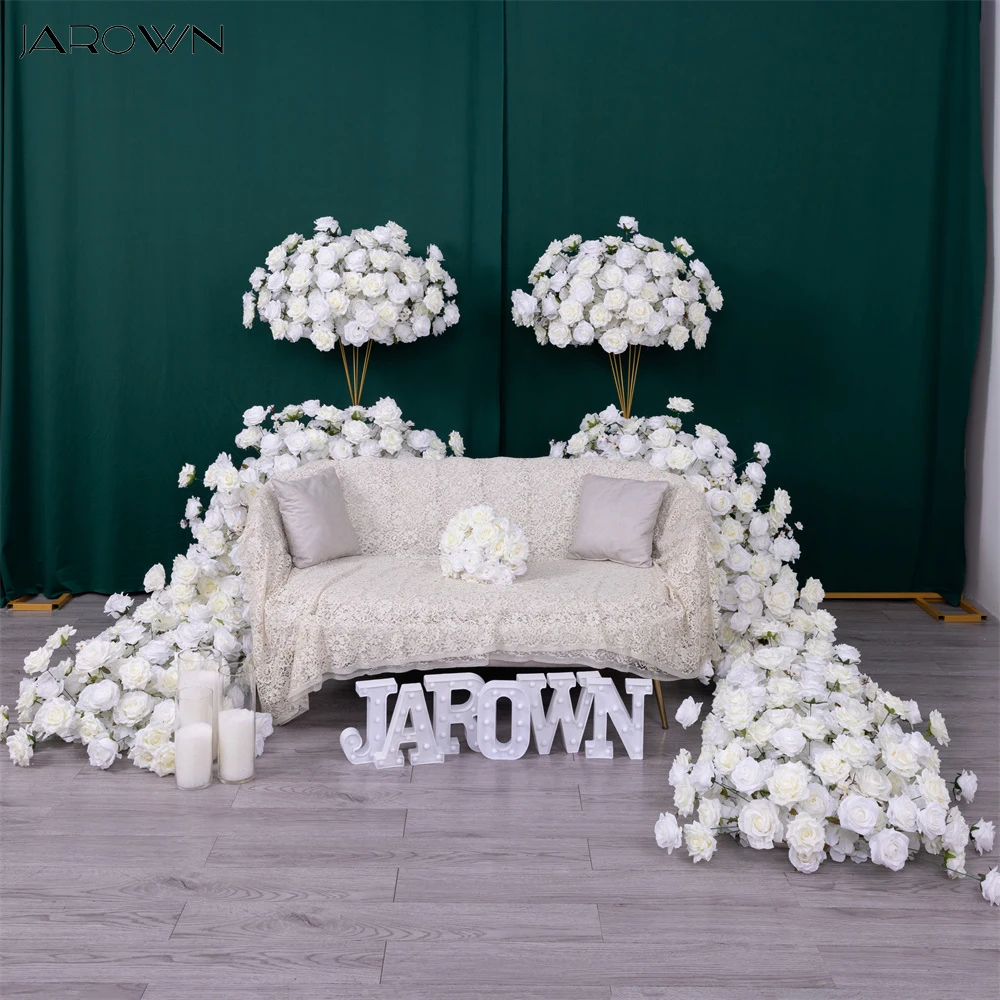 

Artificial Flowers for Decoration Luxury Style White Rose Floral Arrangement for Wedding Background Decor Sofa Flower Customized