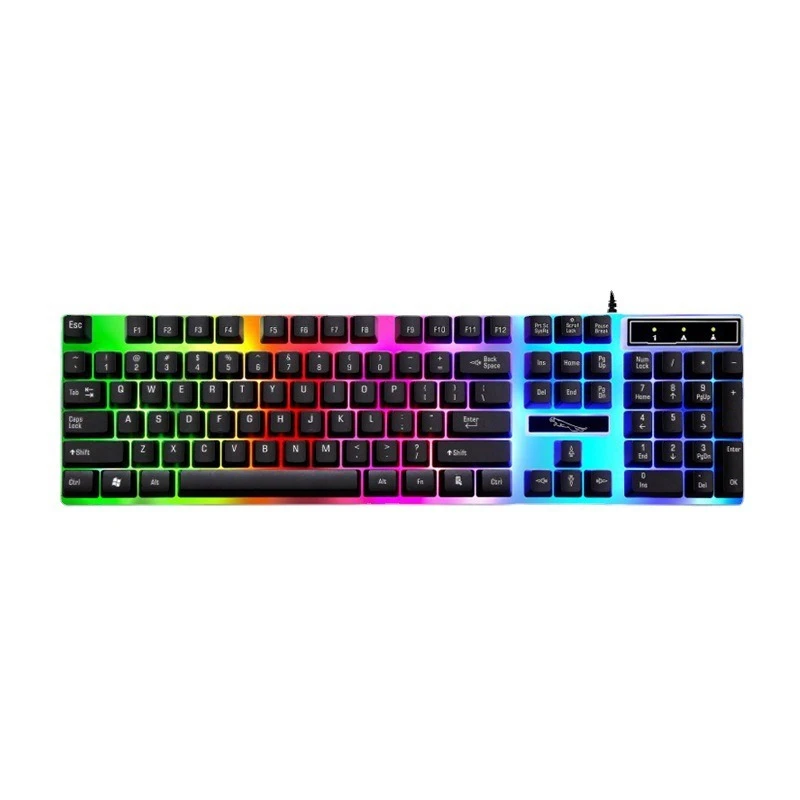 Wired wireless desktop media game machinery, e-sports business silent luminous keyboard and mouse set