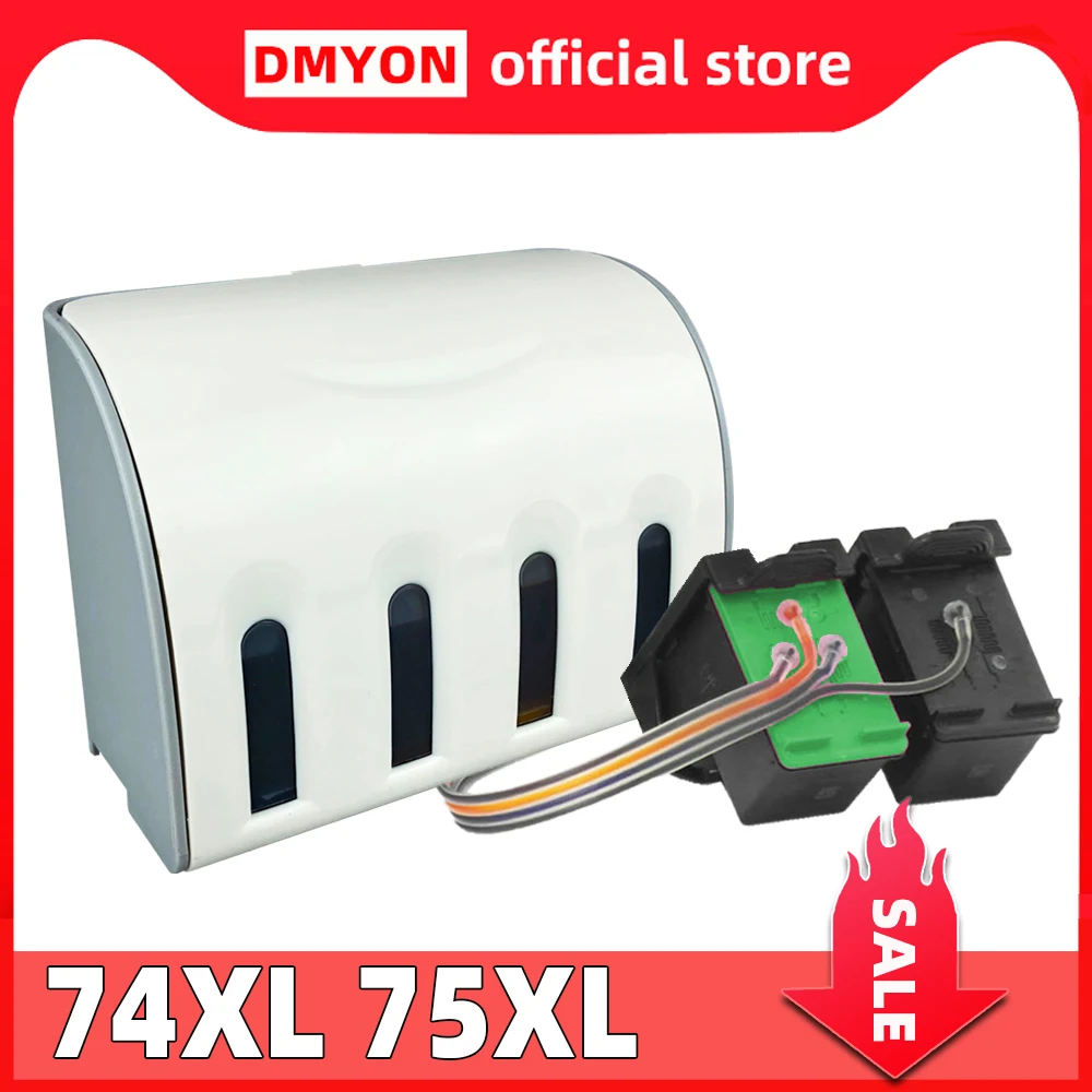 74X 75XL Compatible for Hp D4260 D4263 4360 Continuous Ink Supply System J5730 J5750 Cartridge J5785 J6480 J6450