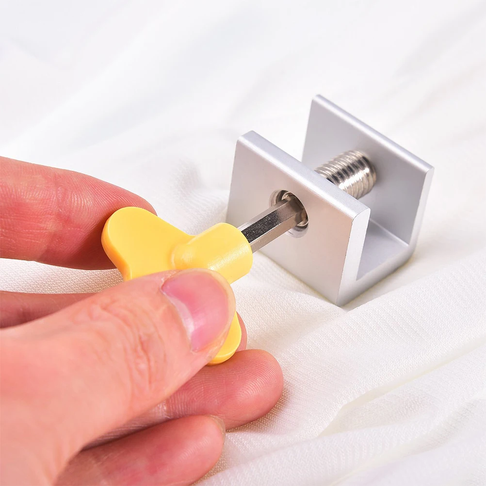 

6pcs Window Security Lock Aluminum Alloy Child Safety Door Locks for Sliding Windows Doors Adjustable Frame Track Locks Prevent