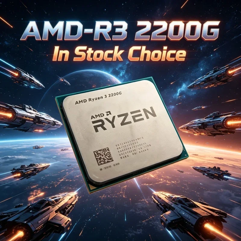 

AMD Snappy Ryzen 3 2200G CPU, 4-Core 4-Thread, 3.5GHz, Zen Architecture, 14nm, YD2200C5M4MFB, AM4 Socket, No Cooler