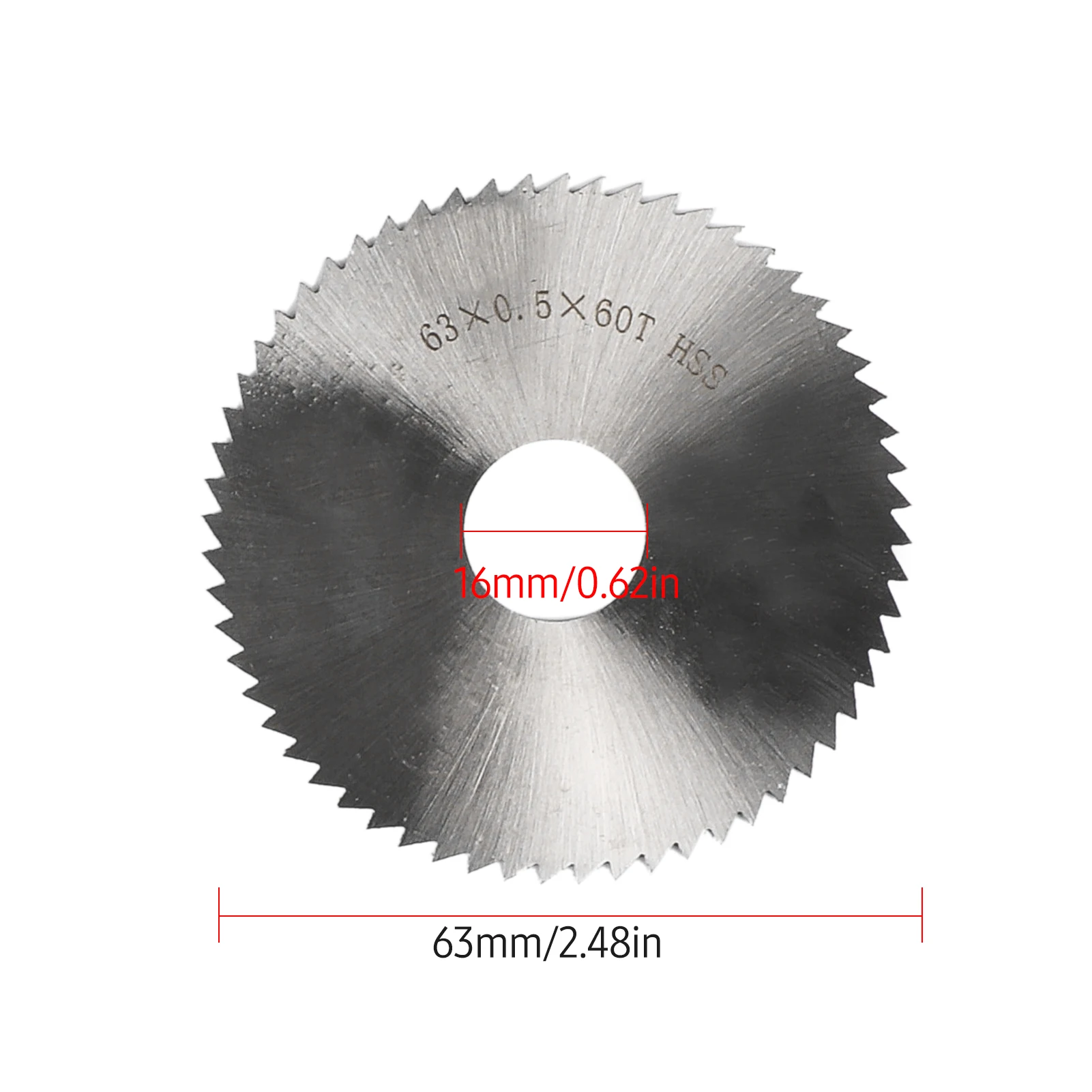 Kettingzaagbladenset 2,5 inch 63mm Zaagbladenset 4 stuks met hars, diamant 60mm, HSS en TCT bladen voor mini elektrische zaag