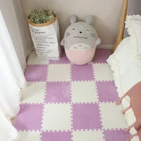 Soft Plush Children's Mat Babe Toys Eva Foam Puzzle Carpet Warm Children Play Mats Interlocking Rugs Infant Carpet 30*30*1cm 2