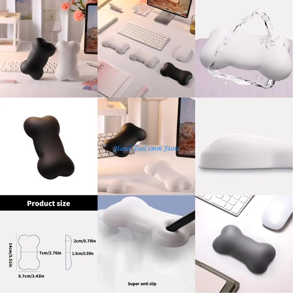 

H37F Коврик для мыши Маленький компьютерный офисный игровой стол Коврик в форме кости Нескользящие коврики для мыши