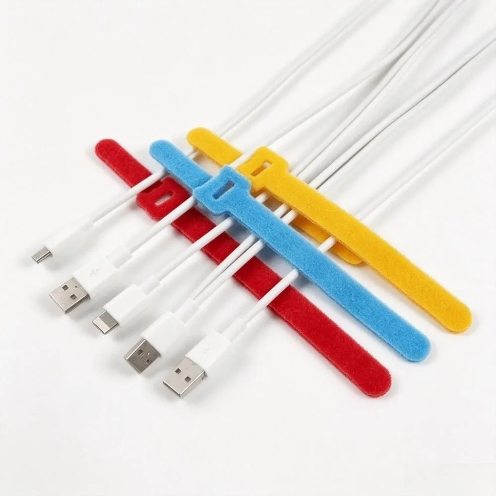 50Pcs Cable Accessories T/Cat Shaped Cable Ties Reusable Nylon Cord Ties Portable Adjustable Wire Organizer DIY Projects