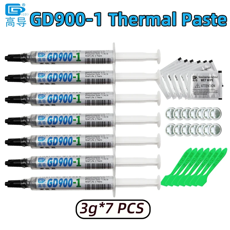 

Термопаста GD900-1 3г, теплопроводящая смазка для радиаторов, эффективность 6.0 Вт/м·К, для охлаждения игровых ПК, PS5, CPU, GPU, BB3