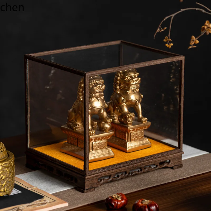 Yfy novo estilo chinês criativo palácio portão leão ornamento modelo sala de exposição hall de chá entrada estudo desktop modelo sala