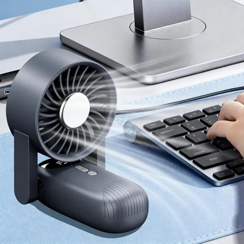 96BA Quiet Office Desk Fan With Function And USB Neck Hanging Fan