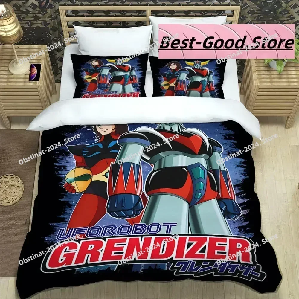 UFO ROBO GRENDIZER GOLDORAK 3D Printing Comforter Bedding Set,Duvet Cover Quilt Cover Pillowcase,King Queen Size Bedding Set Kid