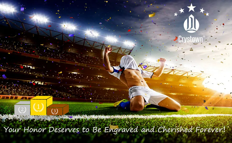 Description Picture 3 of itemFree  LOGO Crystal Awards Medals Gold Silver Bronze Glass Valuable Improved Player for Sports Meeting Events Souvenir Gifts