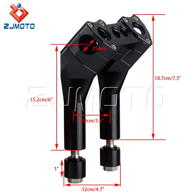 Motorcycle 1inch Handlebar & Handlebar Riser Kit 6+1