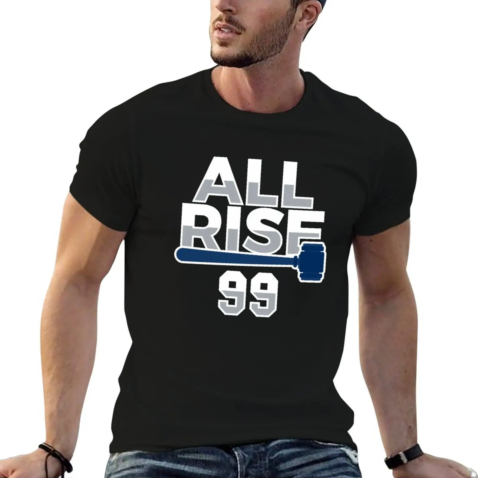 All Rise 99 - All Rise for the Judge NY Yankee Baseball T-Shirt blue archive sports fans sublime tee shirts for men