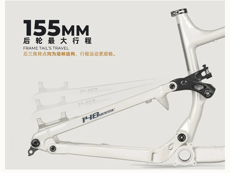 Bike Full Suspension Frameset Enduro Soft Tail Aluminum Alloy MTB Mountain 29/27.5 er 4 Links DH XC AM MTB Boost 148mm DPD