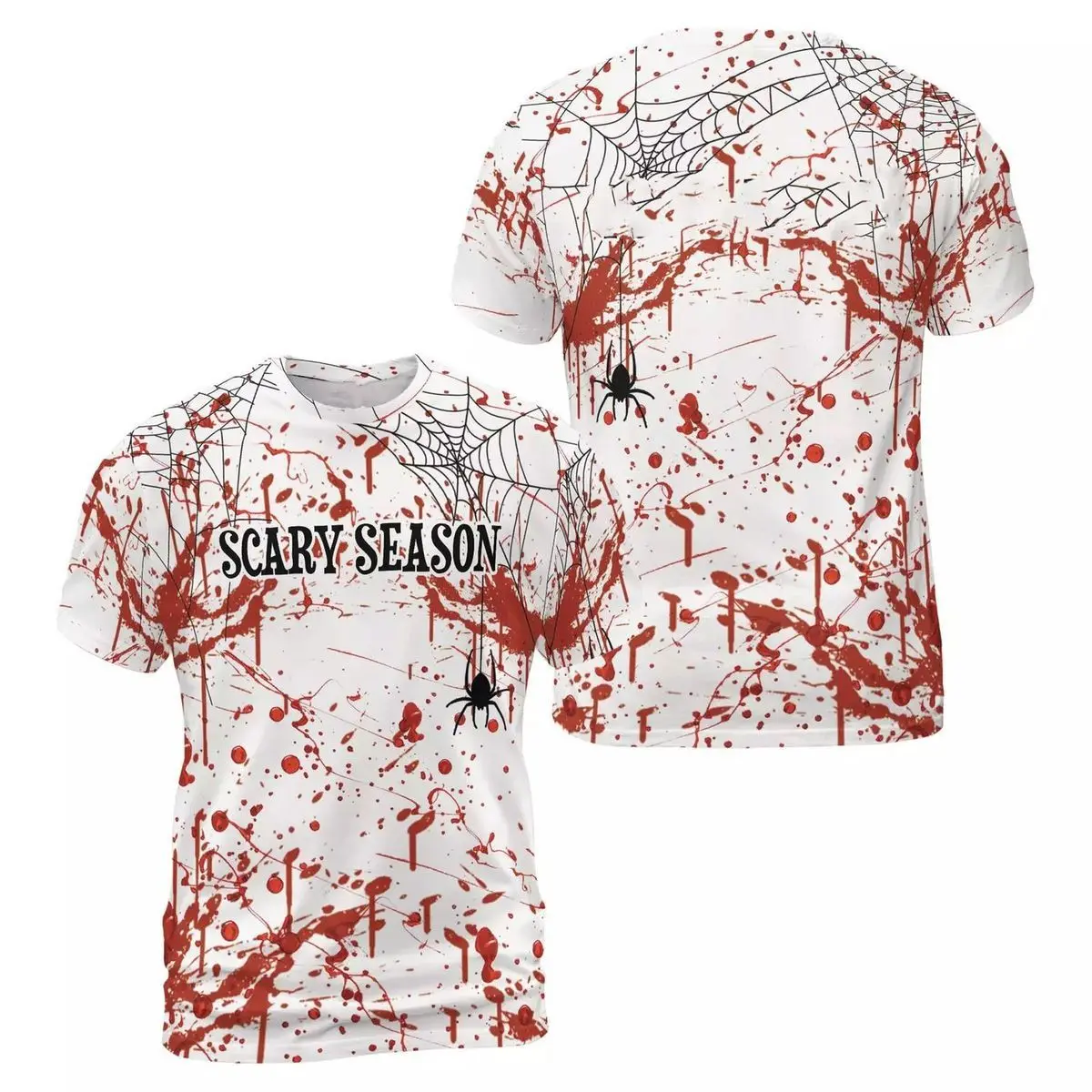 Halloween Horror Bloody I'm Fine 3D Print T‑Shirt Unisex Men Women Short Sleeve Casual Fashion Tees Halloween Party Tops