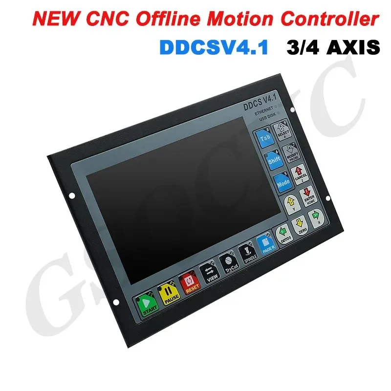 New Upgrade DDCSV4.1 3/4 Axis G Code CNC Offline Stand Alone Controller For Engraving Milling Machine With E-Stop MPG Handwheel