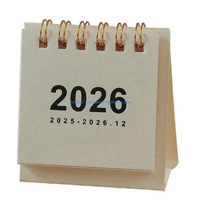 

2026 Desk Calendar from Jun 2025 to Dec 2026 Twin-Coil Binding Monthly Calendar