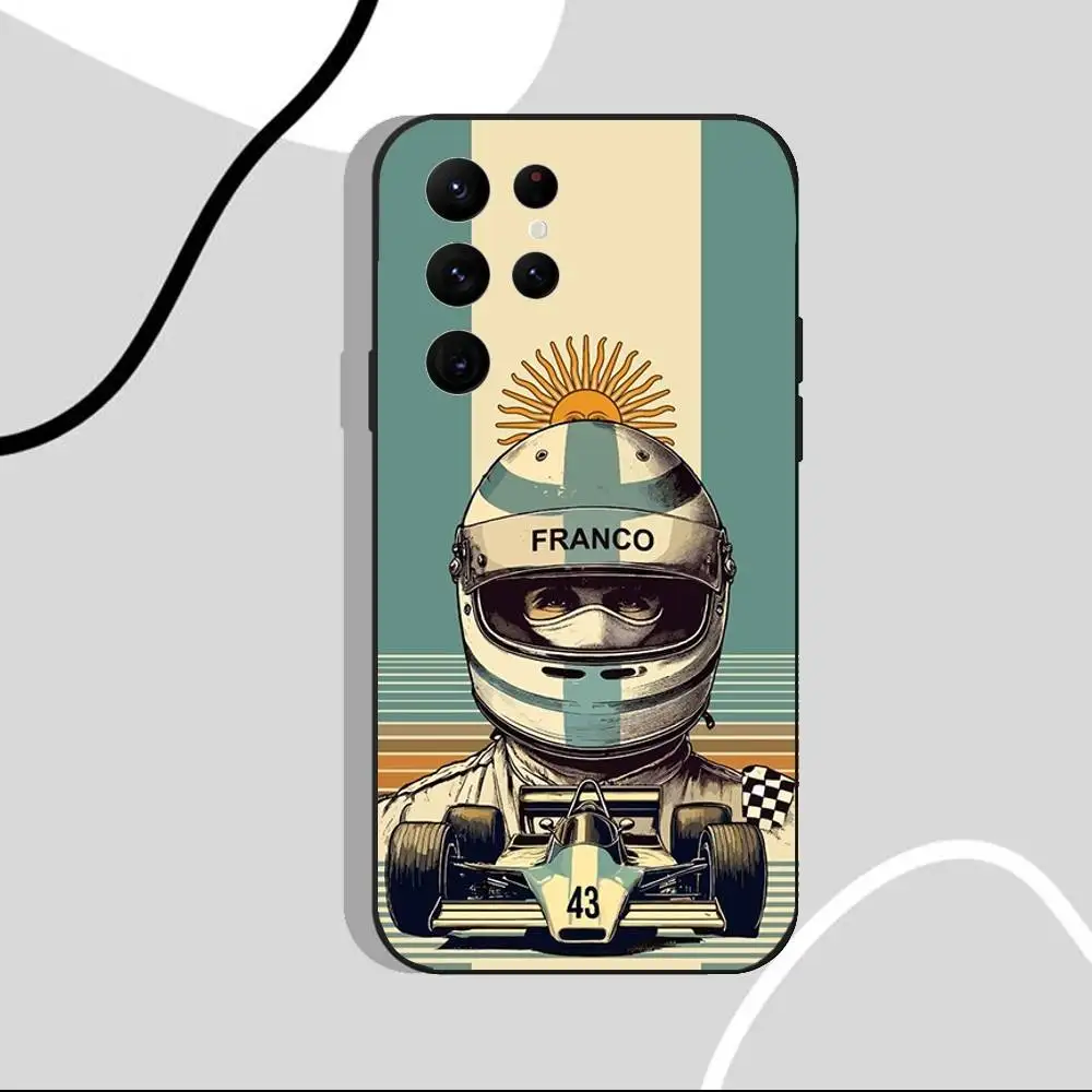 حافظة هاتف F-FrancoS 43 F1 C-Colapinto لهاتف سامسونج S25، S24 Ultra، S20، S30 plus، S22 Plus، S23، Ultra 5G غلاف أسود من السيليكون #2