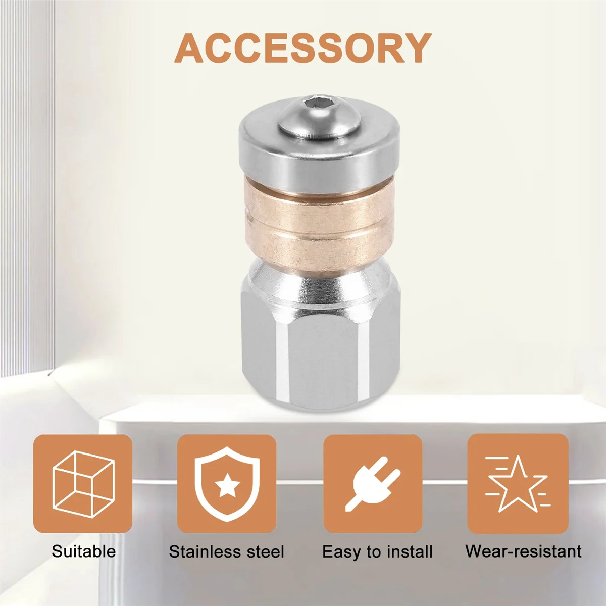 Bico de mangueira de jato de esgoto, bico de mangueira de lavadora de alta pressão, 1 bico de nariz de botão e 1 bico giratório, pacote de 2 tamanhos quentes