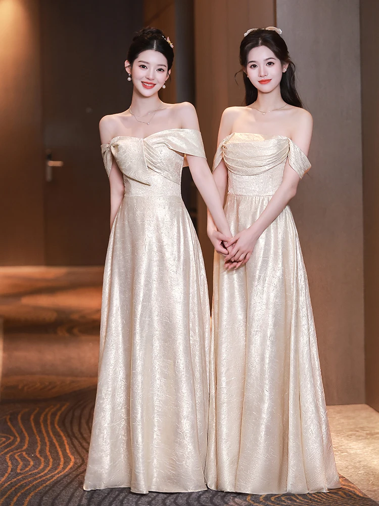 

Stunning Maidsmaid Dr Ele Simple Sle Long Sve Floor Length Wedding Par Gown Suitable for Various Ocns