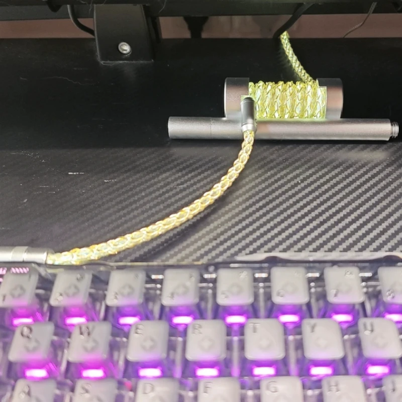 3N1 keyboard cable winding Single crystal copper aviation plug  management pole Aviation plug-in cable counterweight decorative