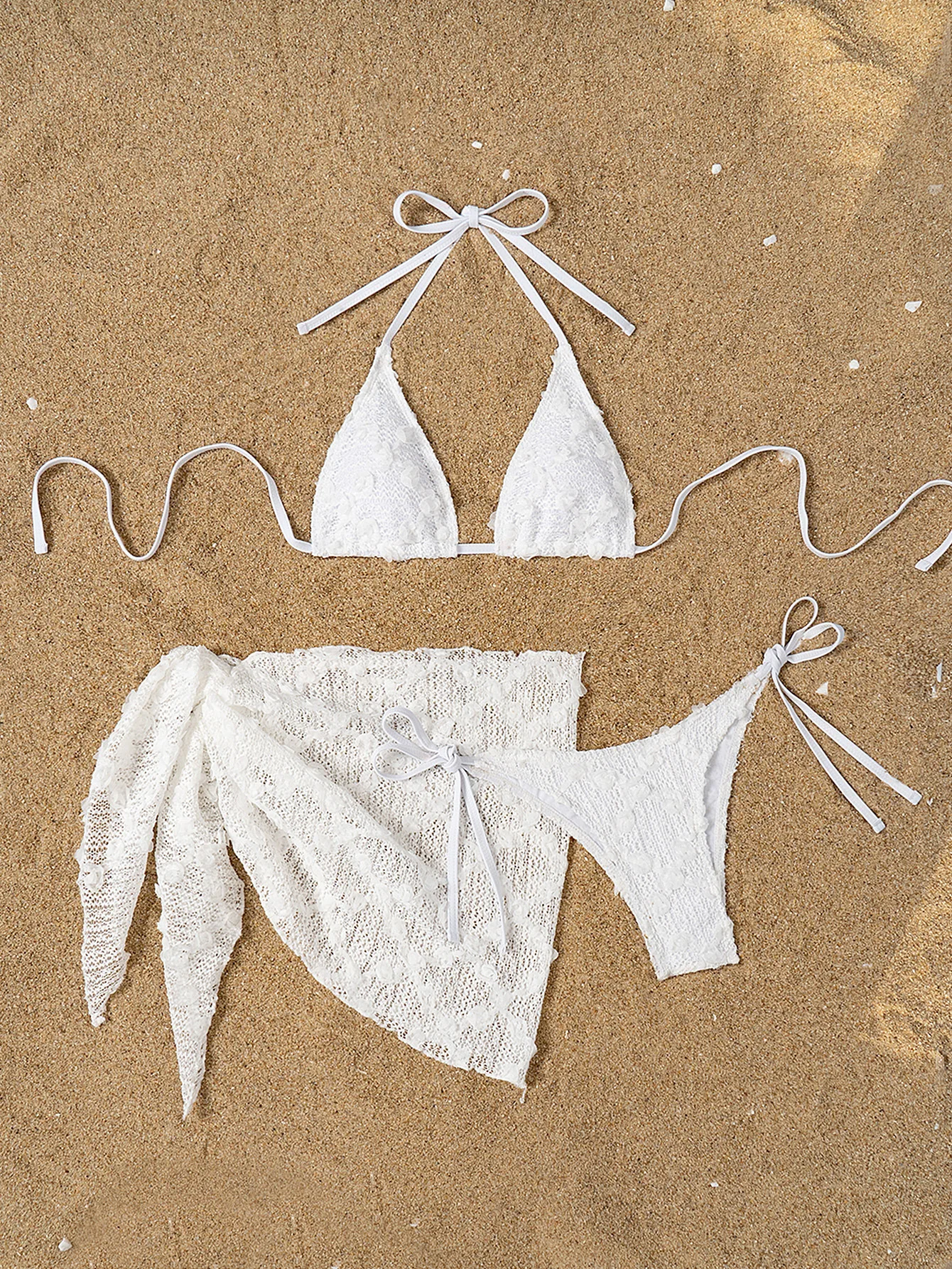 مثير الأبيض الرسن التعادل مايكرو البيكينيات مجموعات 3 قطعة مع غطاء تنورة المايوه المايوه ملابس الشاطئ biquini Tankini تريكيني