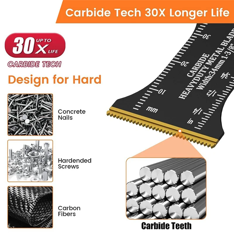 Универсальные осциллирующие пилы, осциллирующие лезвия для инструментов, набор многофункциональных лезвий, набор для твердого материала, закаленного металла