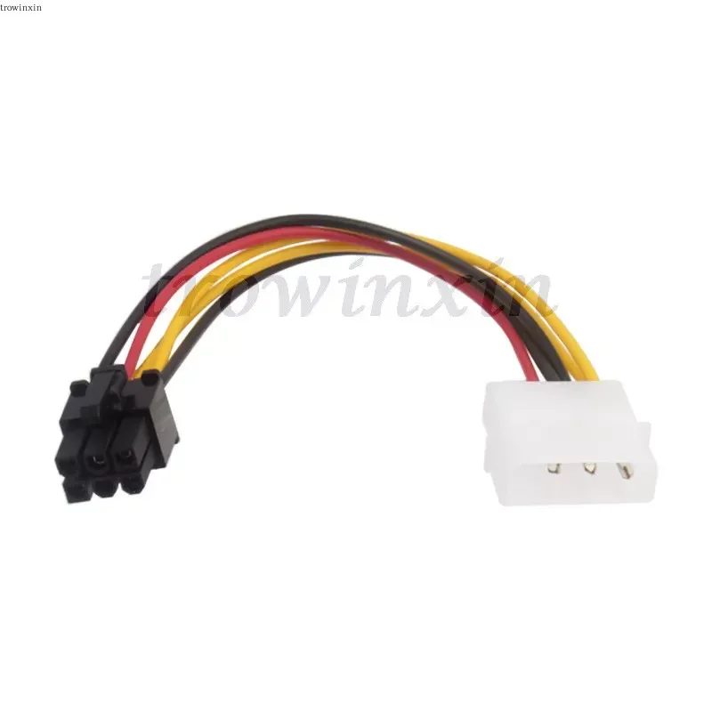 Large 4pin to 6pin Graphics Card Power Adapter Cable 4p to 6p Computer GPU Power Supply D-type to 6pin Cable Free Shipping