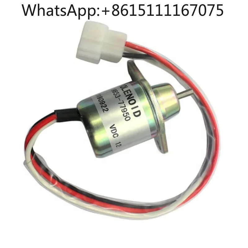 1503ES-12S5SUC5S Fuel Shut Off Solenoid, 119653-77950 M806808 for Yanmar 3TNE84 Engine Stop Part