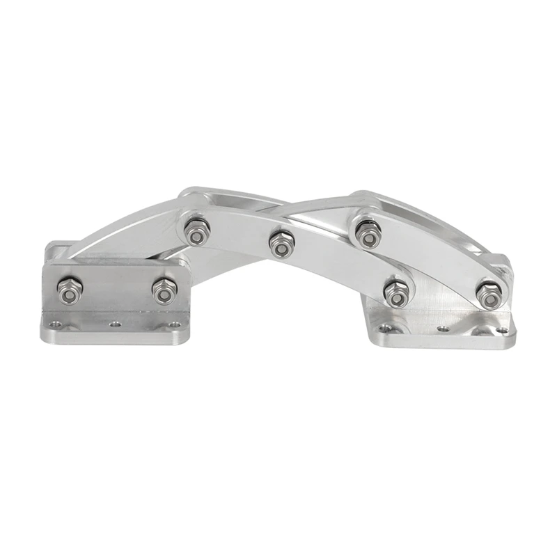 Adjustable 90° Degree Hidden Scissor Hinge Base Bracket Aluminum SS Hardware Mount with Screws Washers Nuts Nylon Shaft Bushings