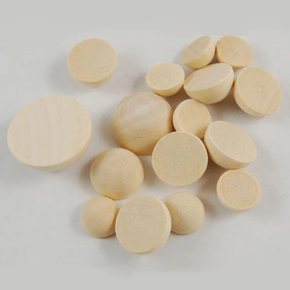 1-20Pcs Half Round Wooden Beads 45-200mm Unfinished Wood For Craft Beads Hemisphere Crafts Ball For DIY Craft Toy Home Decor