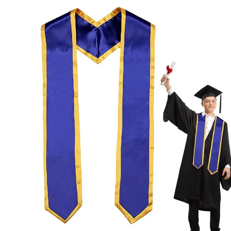 Cetim Graduação Roubou para Adulto, Lenço Unisex para Graduação, Plain Honor Roubou, Sash Vestido de Solteiro, 160*9.5cm