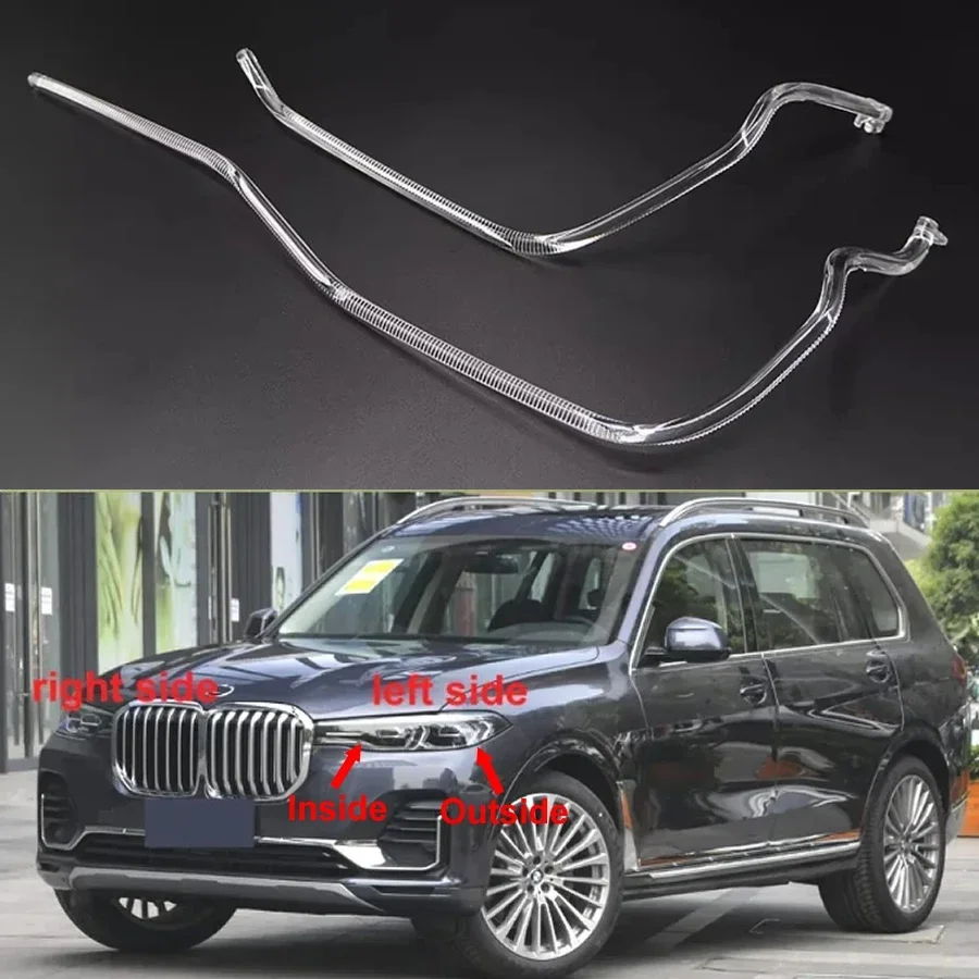 

For BMW X7 G07 2018 2019 2020 2021 2022 Headlight Light Guide Plate DRL Daytime Running Lights Tube Lamp Bar Strip Plexiglass