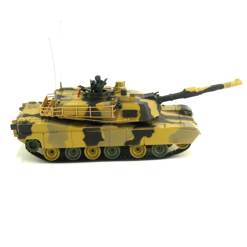 Henglong 1/24 Scale Abrams M1a2 Us รถถังควัน Emission Acoustic อินฟราเรด Bb2.4g รีโมทคอนโทรลจําลองของขวัญ