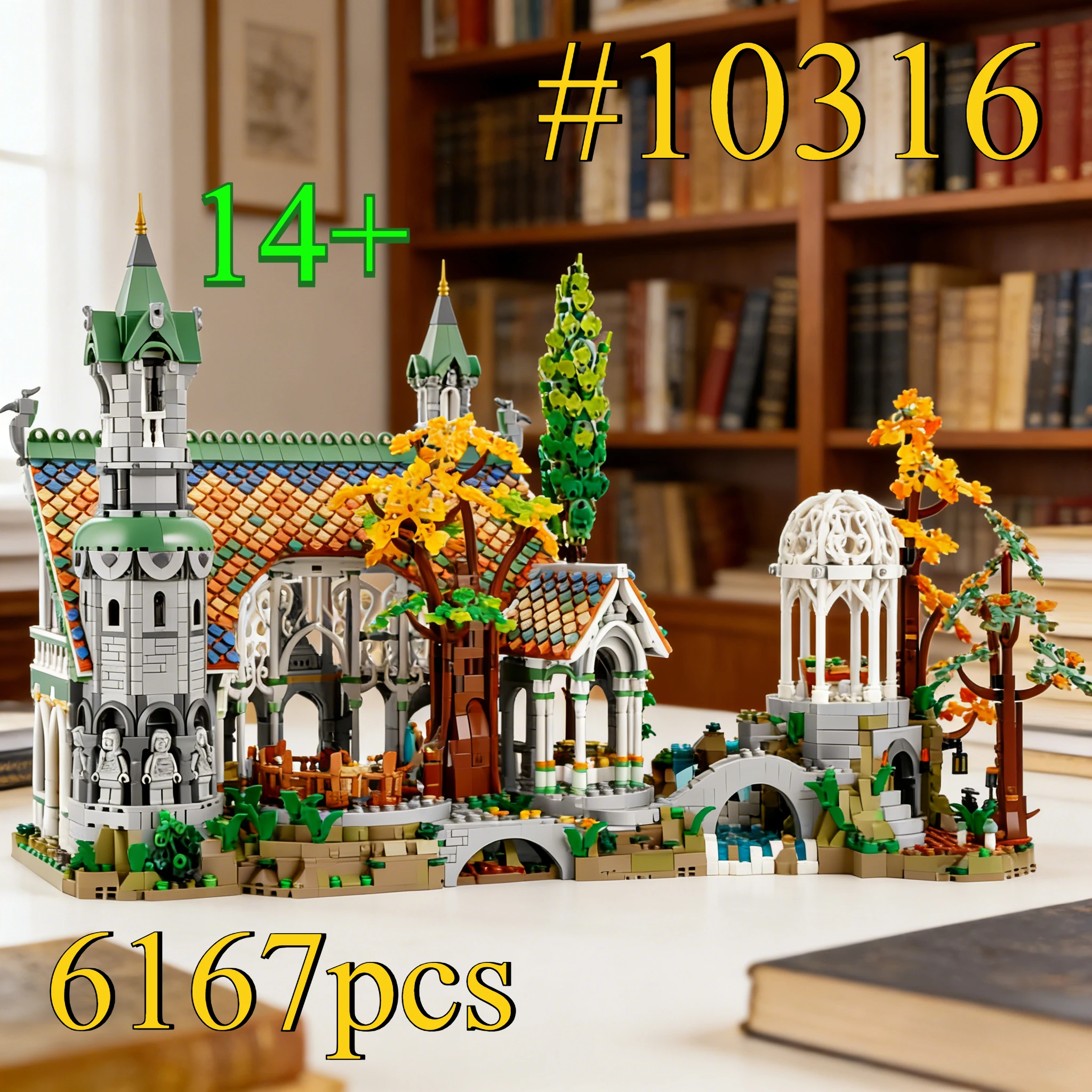 

Наборы строительных блоков Journey To The Valley 10316 MiNi, подходящие для подарков на день рождения, не совместимы с деталями Legoed, 6167 шт.