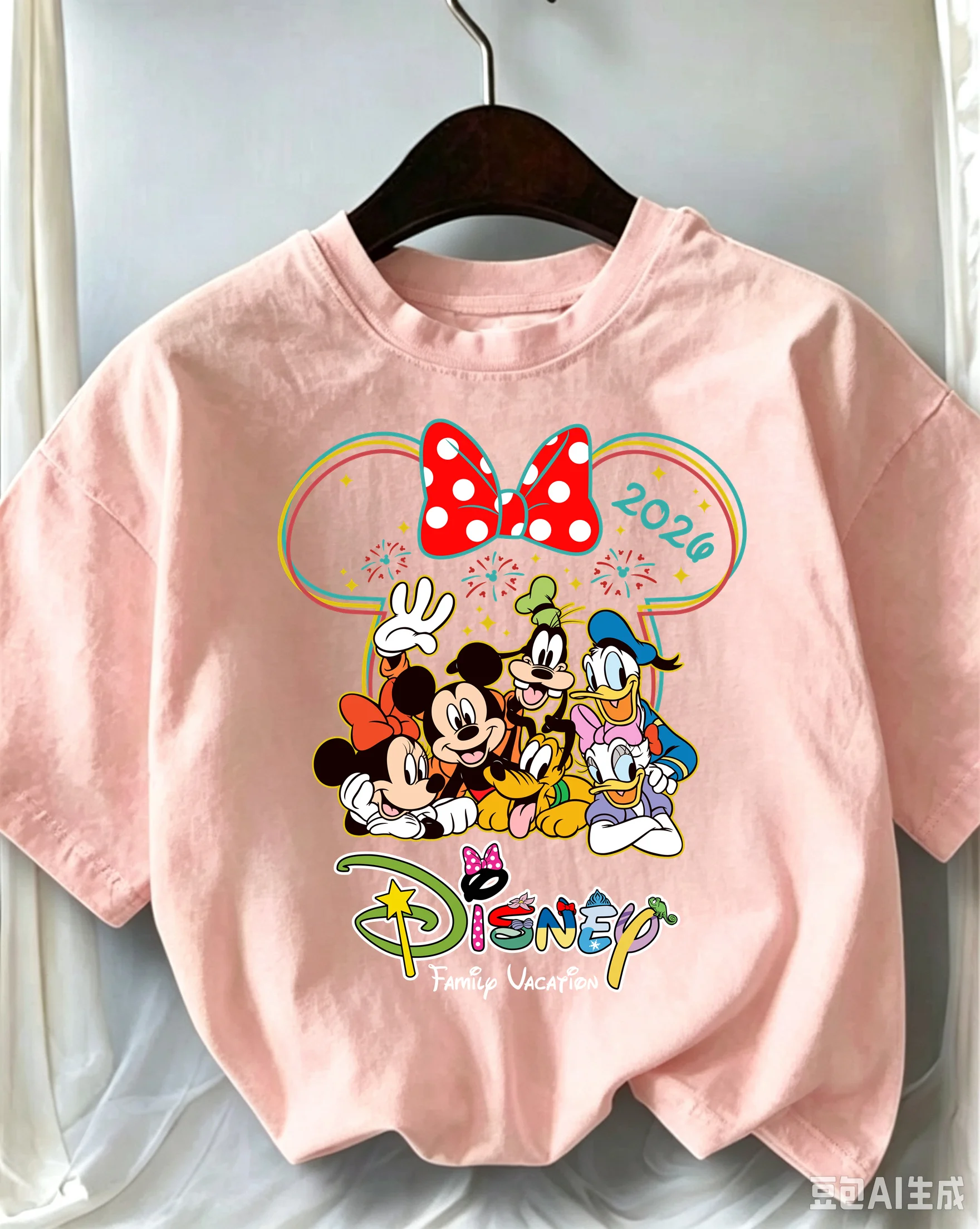  Toddler Baby Girls Disney Princess Cartoon T Shirt Summer Short Sleeve Soft Skin-Friendly Daily Holiday Party Clothes
