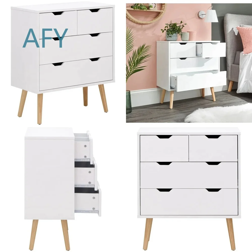 Wholesale Solid Wood Chest of Drawers for Desk for Home Office Bedroom Storage Furniture Organizer Drawer Cabinet for Small
