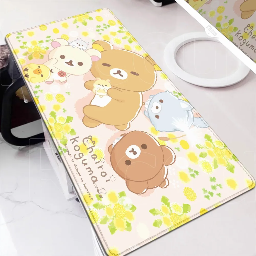 CIFBUY Anime Kawaii Gaming Mouse Pad Large Extended Desk Mat Non Slip Rubber Base Cute Rilakkuma Office Laptop Keyboard Rug Mat