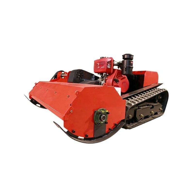 Industrial flat intelligent remote control lawn mower, park lawn crawler lawn mower