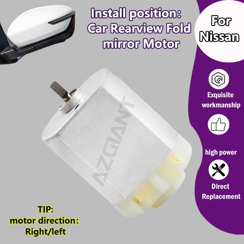 

AZGIANT FC-140SA For Nissan Versa Note Micra Rogue Leaf Car Auxiliary rearview folding mirror inner R L motor Plug and Play tool
