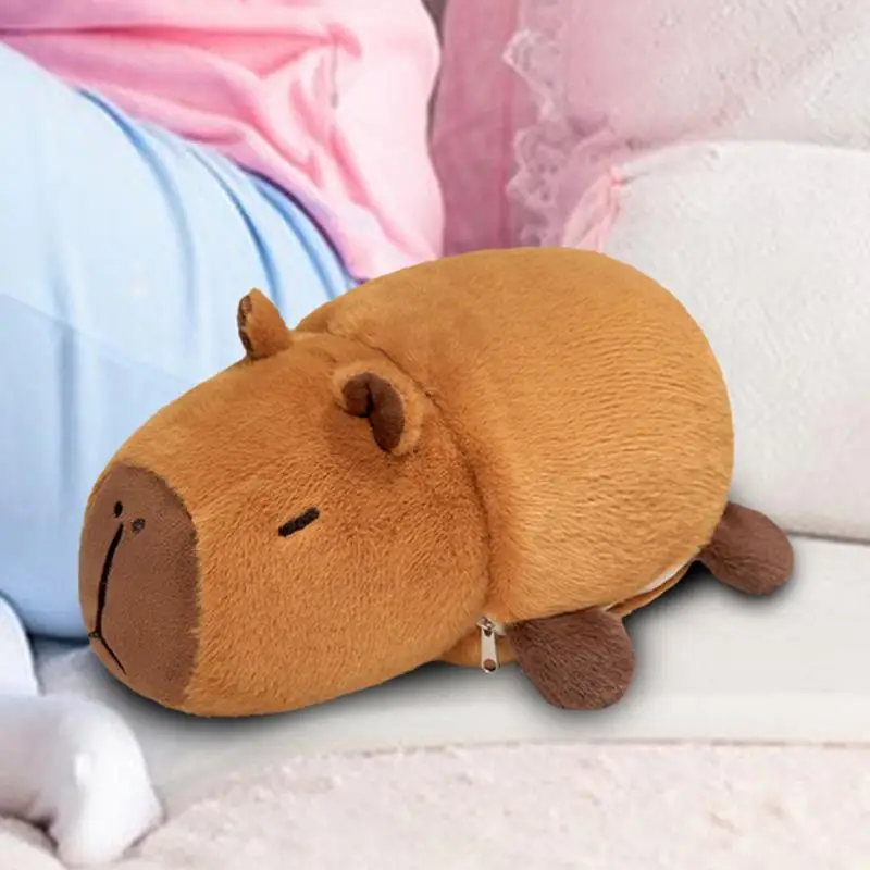 Peluche Capybara double face, jouet de transformation, mignon, doux, 9.8 pouces