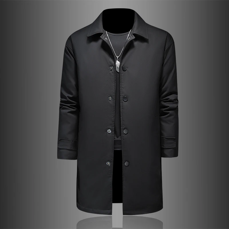 

Men's Mid-Length down Jaet Lightweight White Du Feather Coat Stand Collar Faionable Color Winter 2025 New Arrival