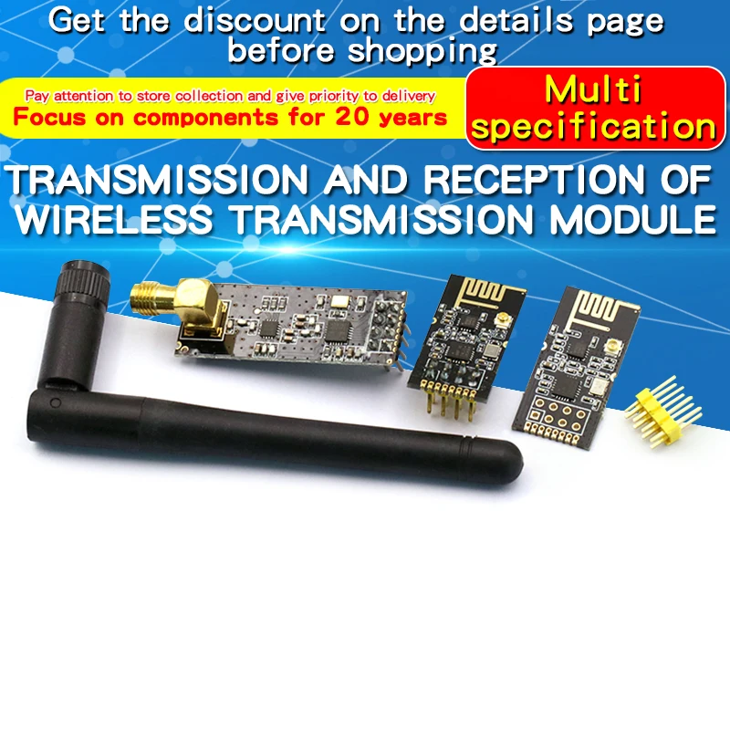1PCS 1100 Meters Long Distance NRF24L01+PA+LNA Module Transmitter And Receiver Module Industrial Grade