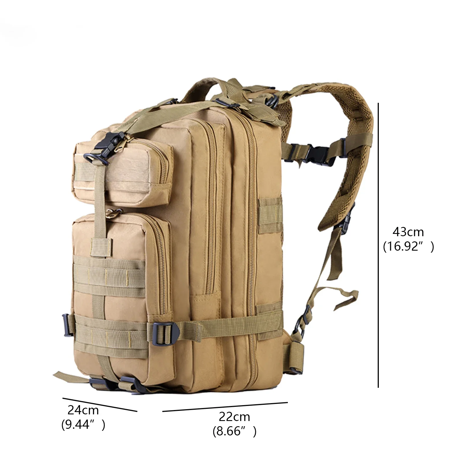 SYZM-Mochila Militar Impermeável, Mochila Tática, Softback, Ao ar livre, Pesca, Caminhada, Acampamento, Caça, 50L, 30L