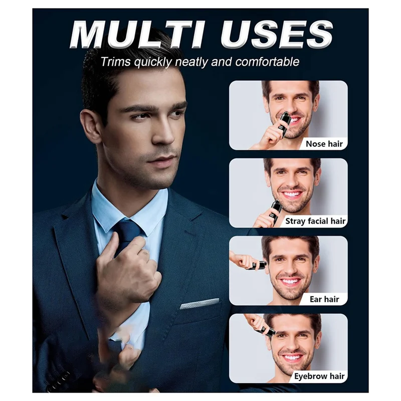 UNCL Nasenhaarschneider für Männer, Nasen-Ohrhaarschneider, tragbare digitale Anzeige, Ohr-Nasen-Haarschneidemaschine, wiederaufladbarer Haarschneider