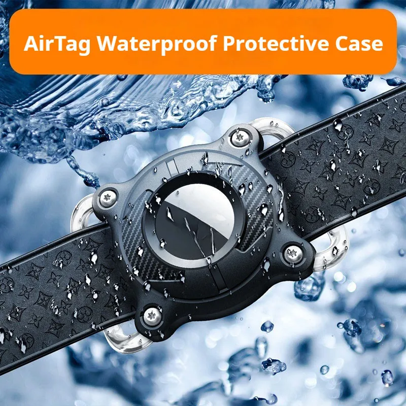 Airtag Dog Collar Holder |  Waterproof- Cover with Removable Metal Loop, Sturdy TPu, Compact Size, Fits 1" Width Collar view 5