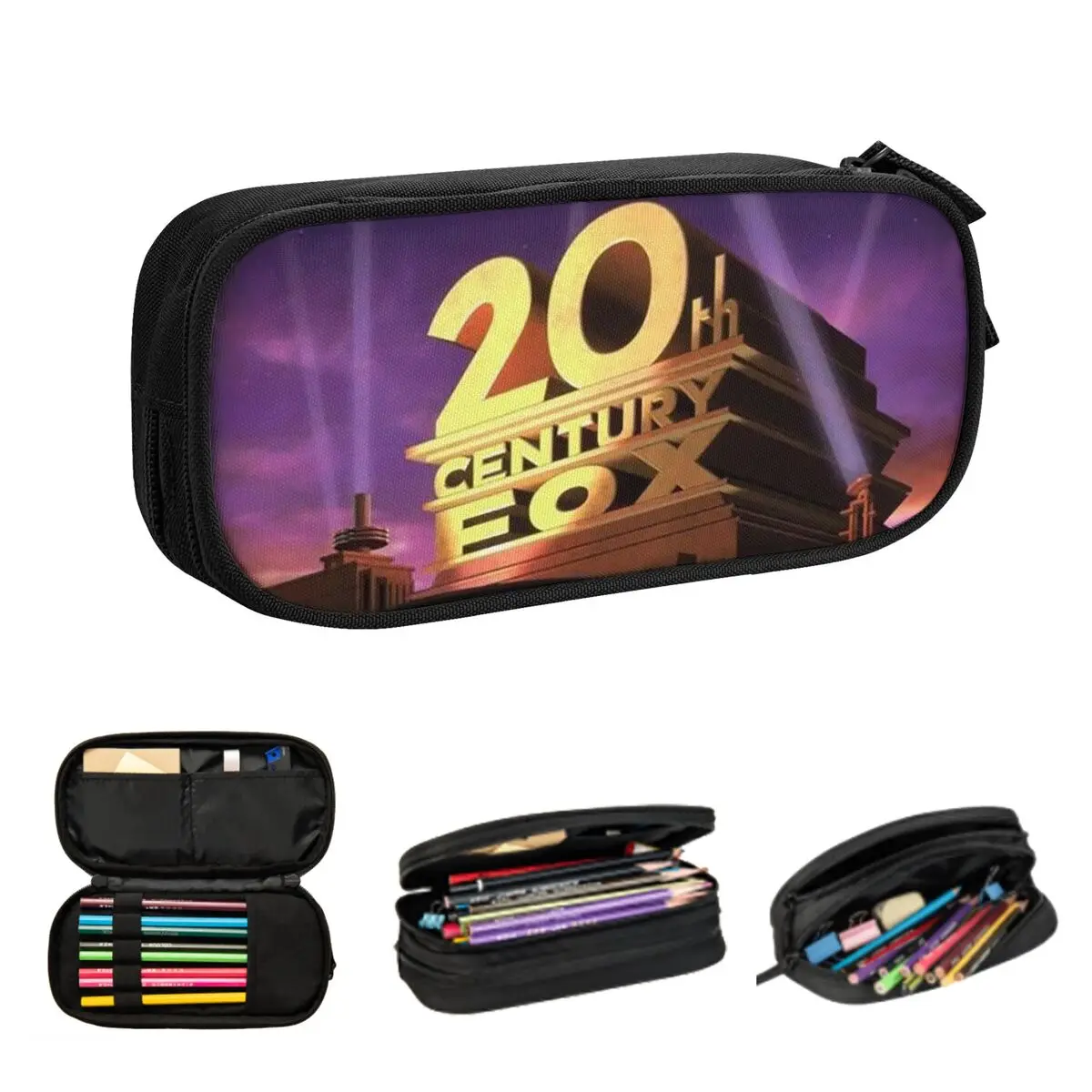 حافظات أقلام رصاص على شكل ثعلب من القرن العشرين لهدايا الطلاب، صندوق أقلام رصاص، حقيبة تخزين كبيرة، حامل قلم رصاص